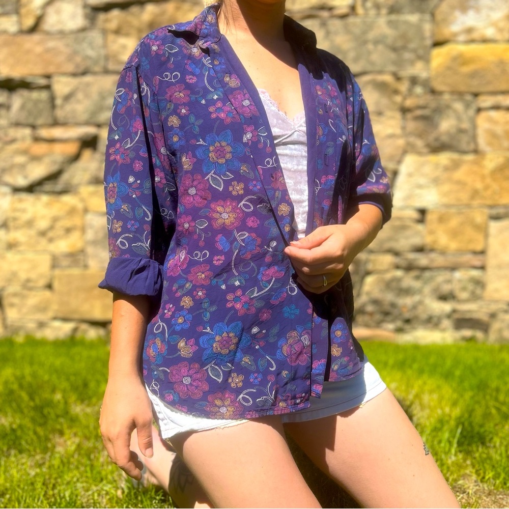 VTG GUESS FLORAL BLOUSE
